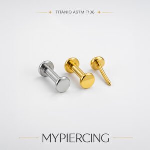 Labret Disco Liscio di Titanio ASTM F136