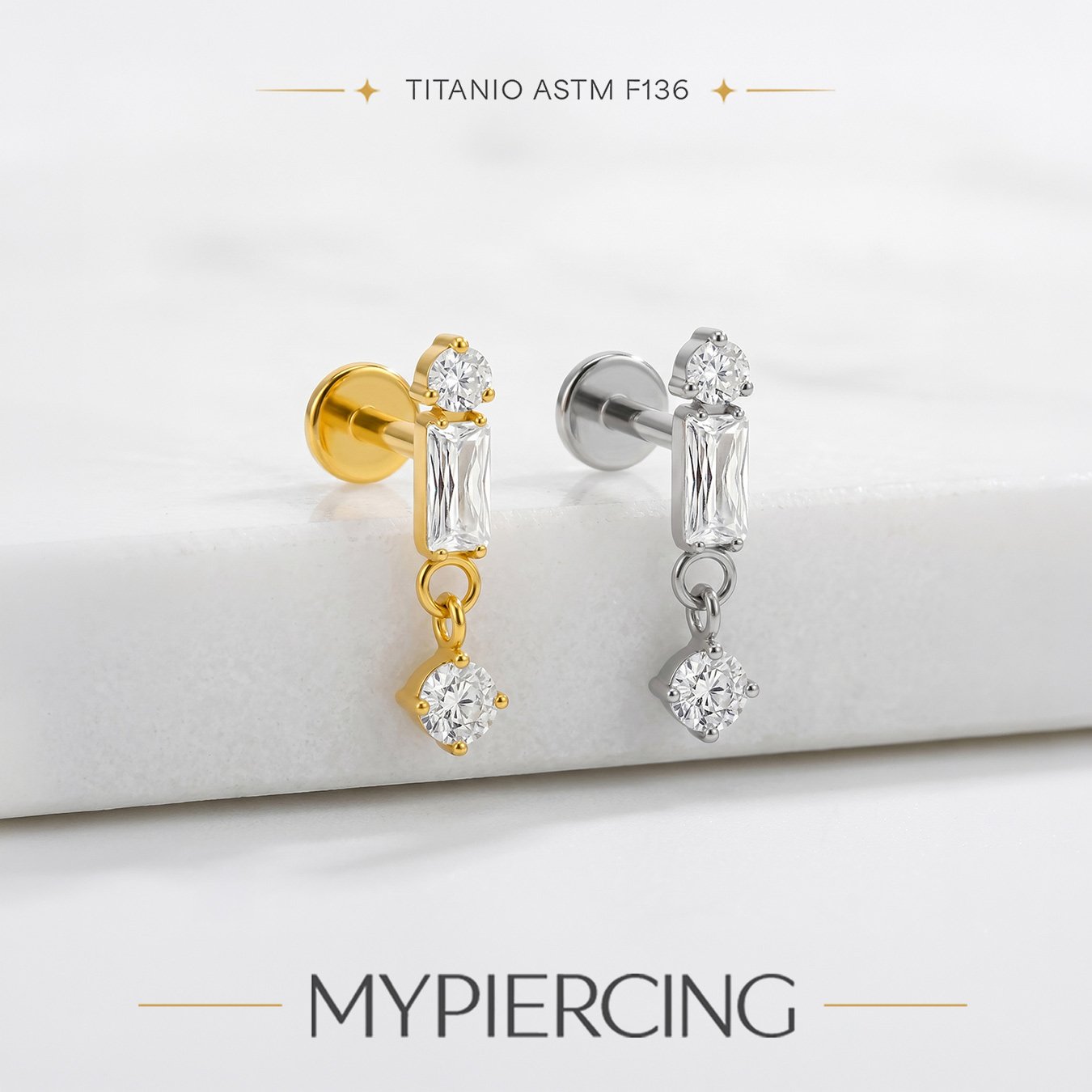Labret di Titanio con Zirconi - immagine 2