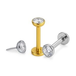 Punto di Luce Labret di Titanio con Zirconia