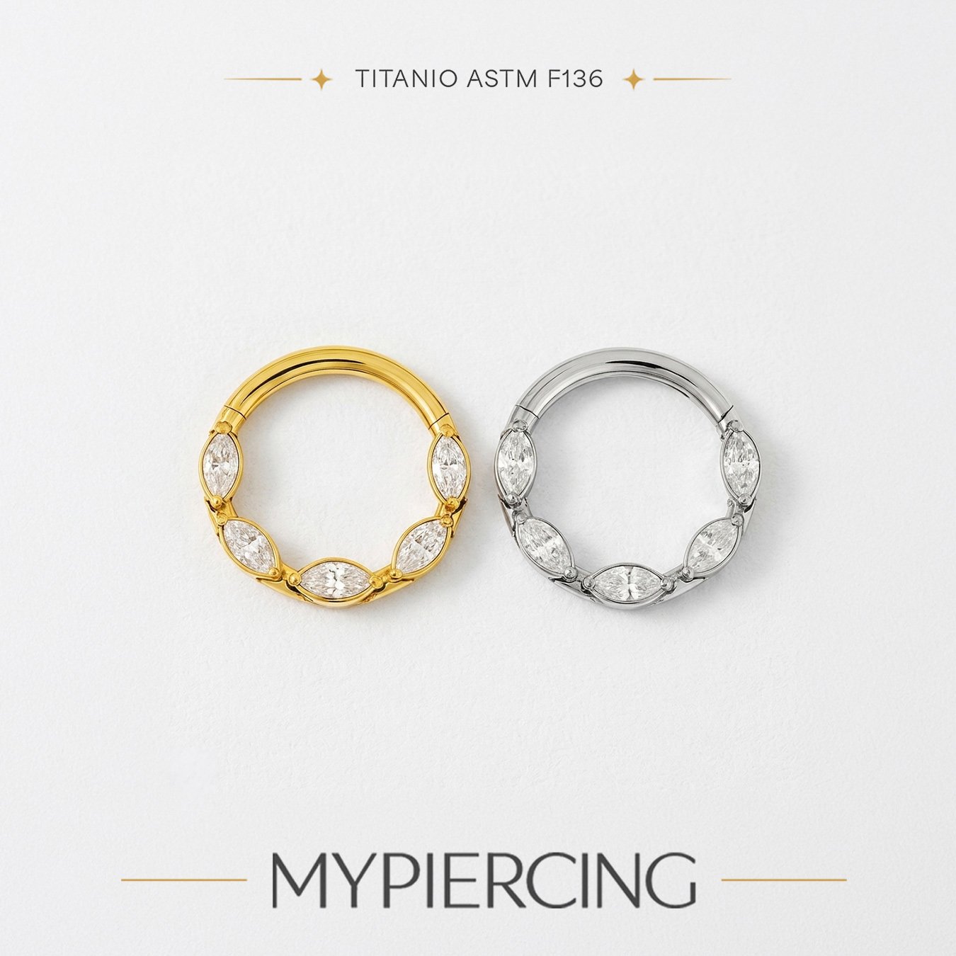 Anello Clicker Navette di Titanio ASTM F136 - immagine 3