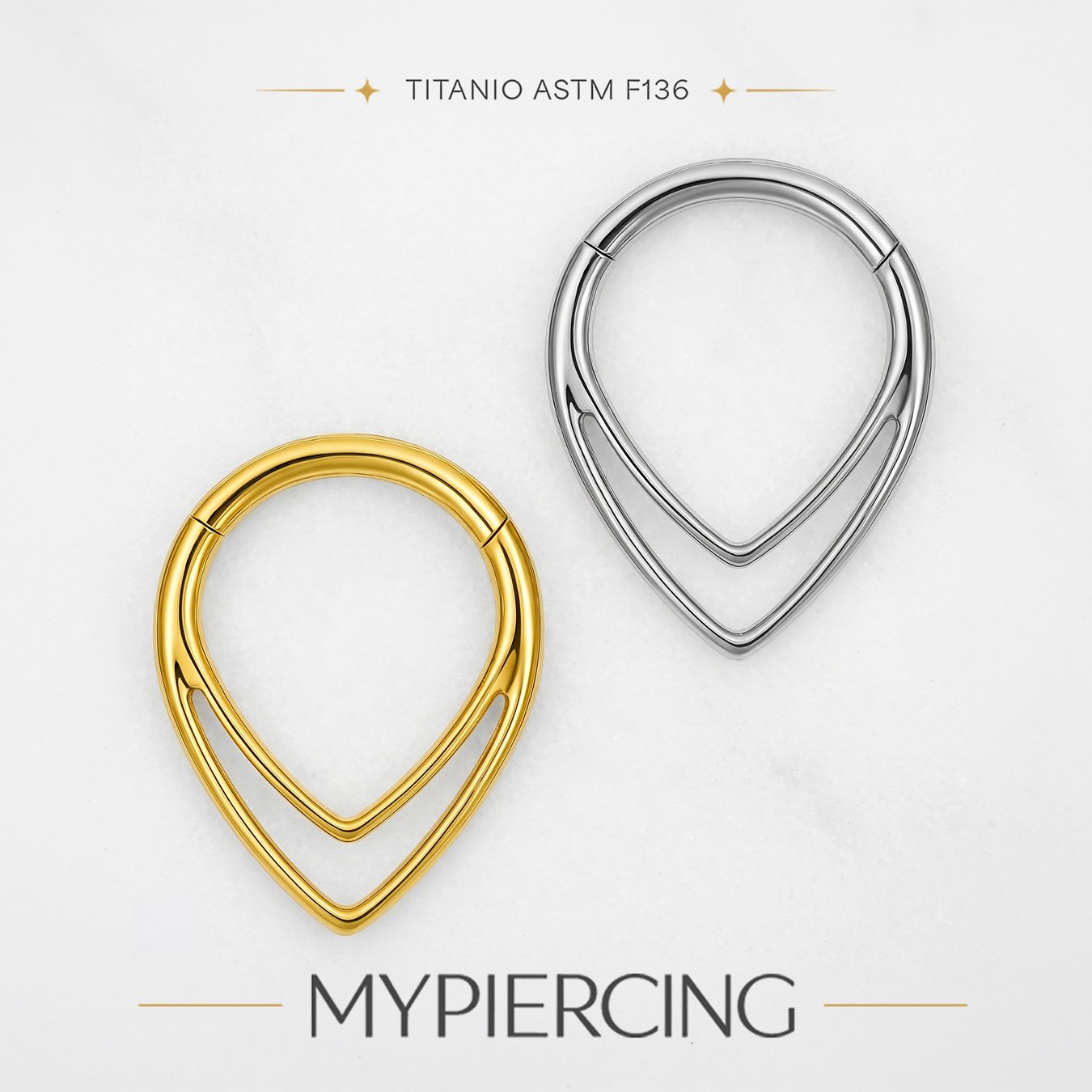Anello Clicker V Ring di Titanio ASTM F136 - immagine 4