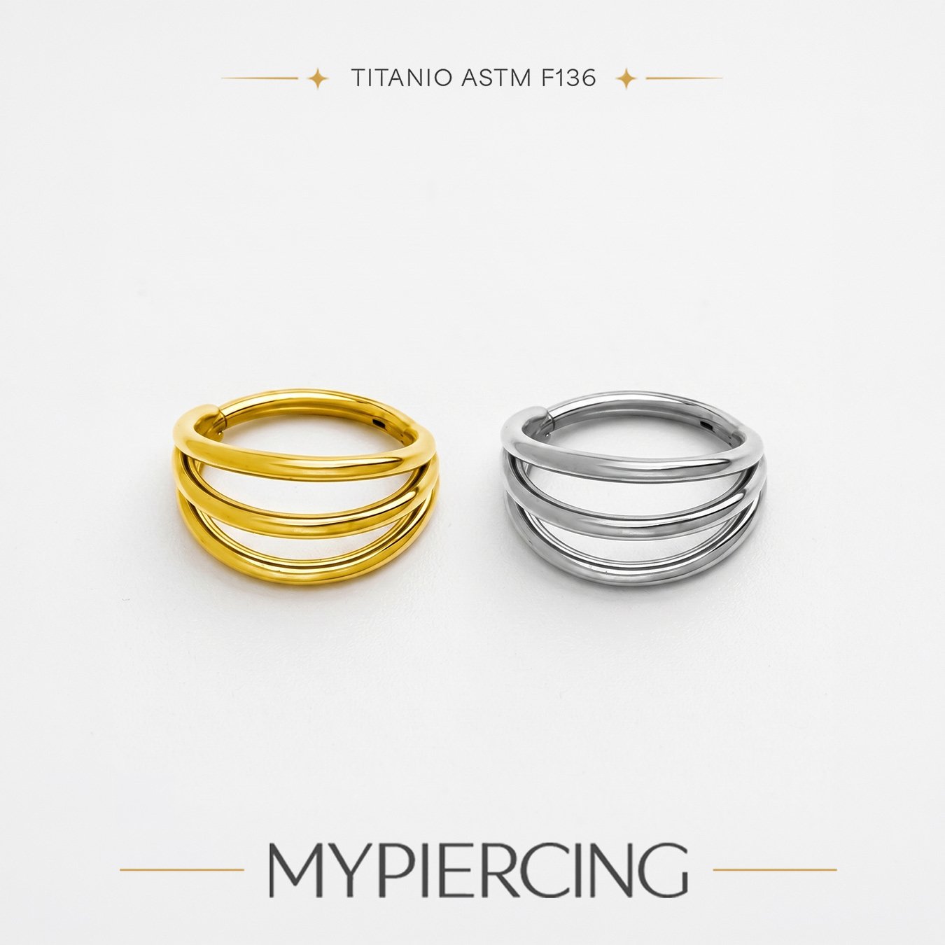 Conch Triple Liscio in Titanio ASTM F136 - immagine 4