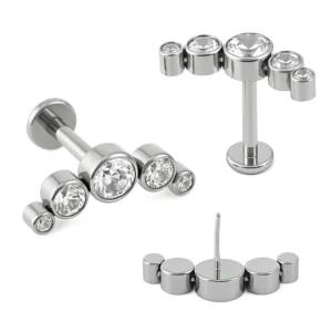 Cluster 5 Discos Opala Push Pin Titanio ASTM F136
