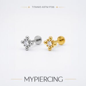 Labret di Titanio ASTM F136 con Zirconia