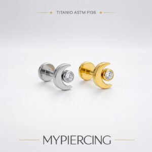 Labret Luna Con Zirconia Di Titanio ASTM F136