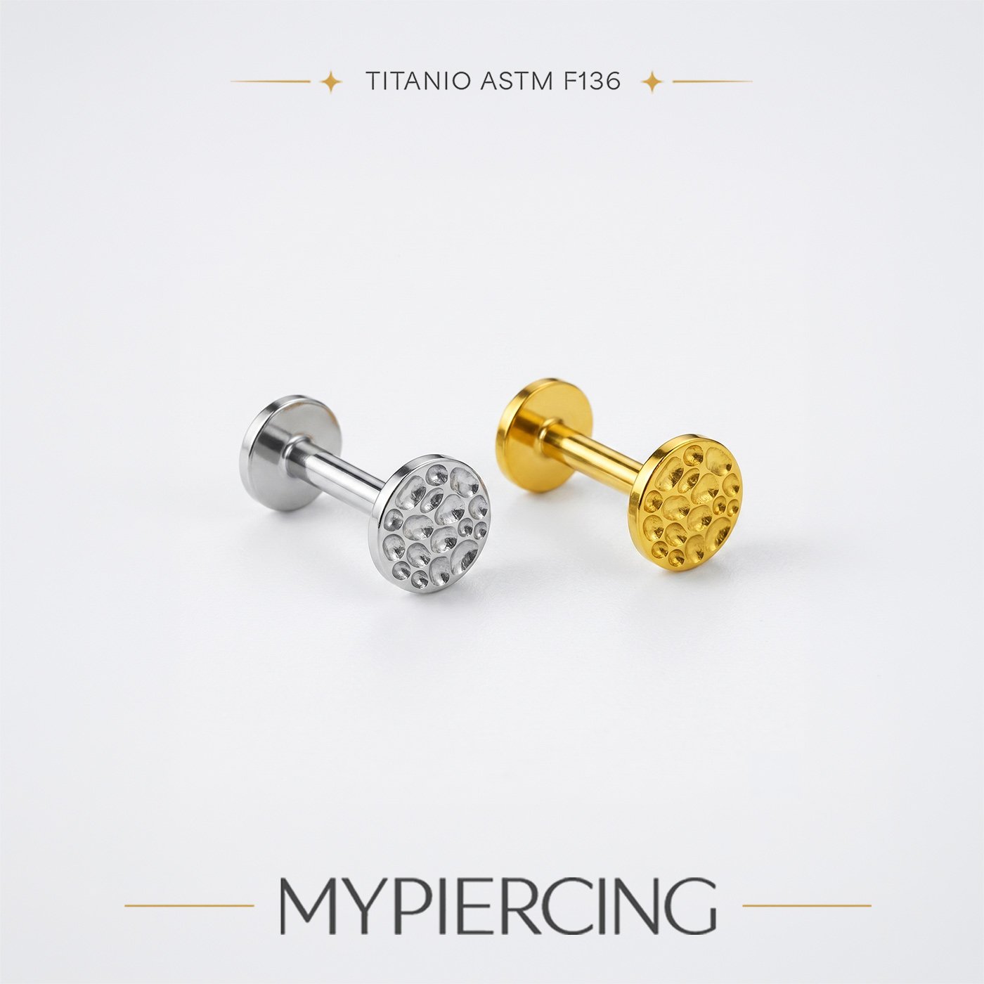 Disco Martellato Labret di Titanio ASTM F136 - immagine 3