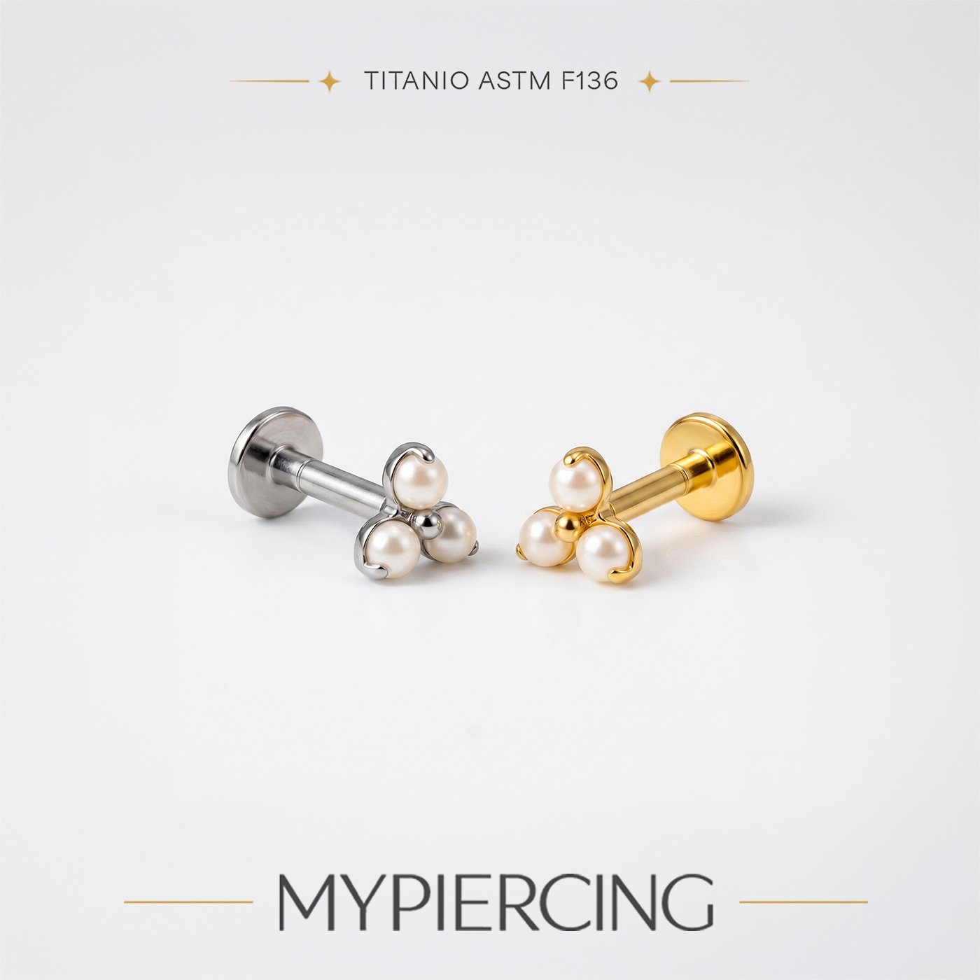 Labret 3 Perle di Titanio ASTM F136 - immagine 2