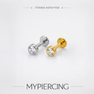 Labret Punto di Luce in Titanio ASTM F136 Push Pin
