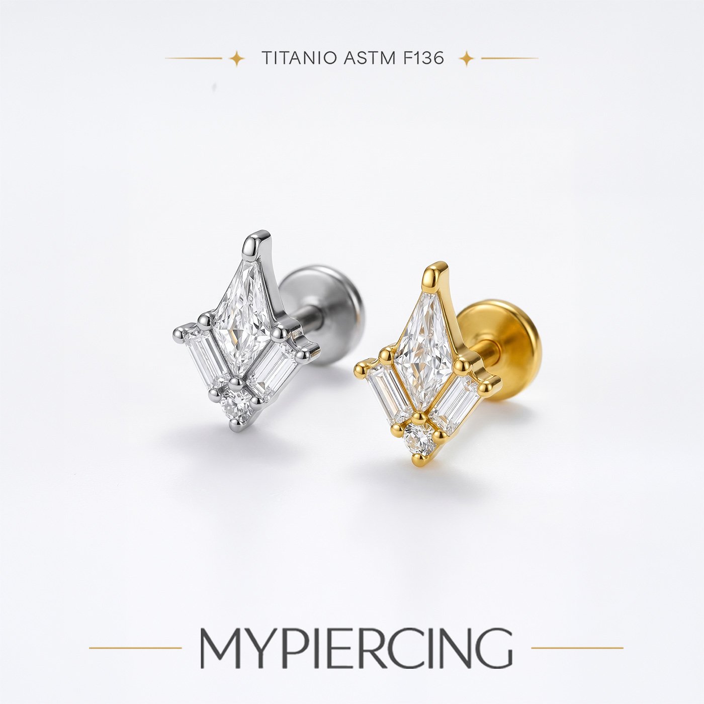 Labret Cadente con Zirconia di Titanio ASTM F136 - immagine 3