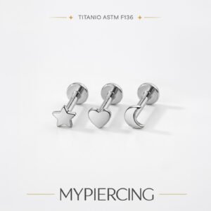 Labret di Titanio Liscio Push Pin