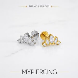 Labret Cluster Corona di Zirconi in Titanio ASTM F136