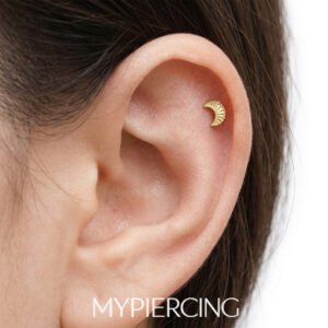Labret Luna Piramide liscia di Titanio ASTM F136