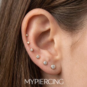 Punto di Luce Labret di Titanio con Zirconia