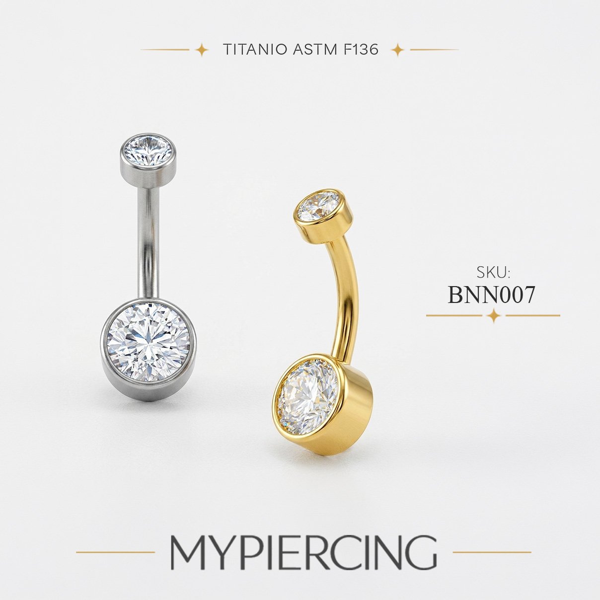 Banana di Titanio ASTM F136 Flat con Zirconie - immagine 5