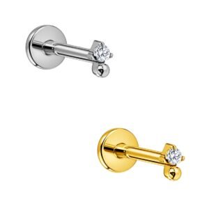 Labret Punto Luce con Mini Sfera in Titanio