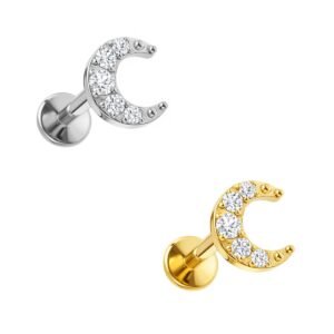 Labret Luna Pavé in Titanio