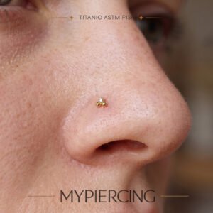 Labret Trillion In Titanio con Zirconia per Naso