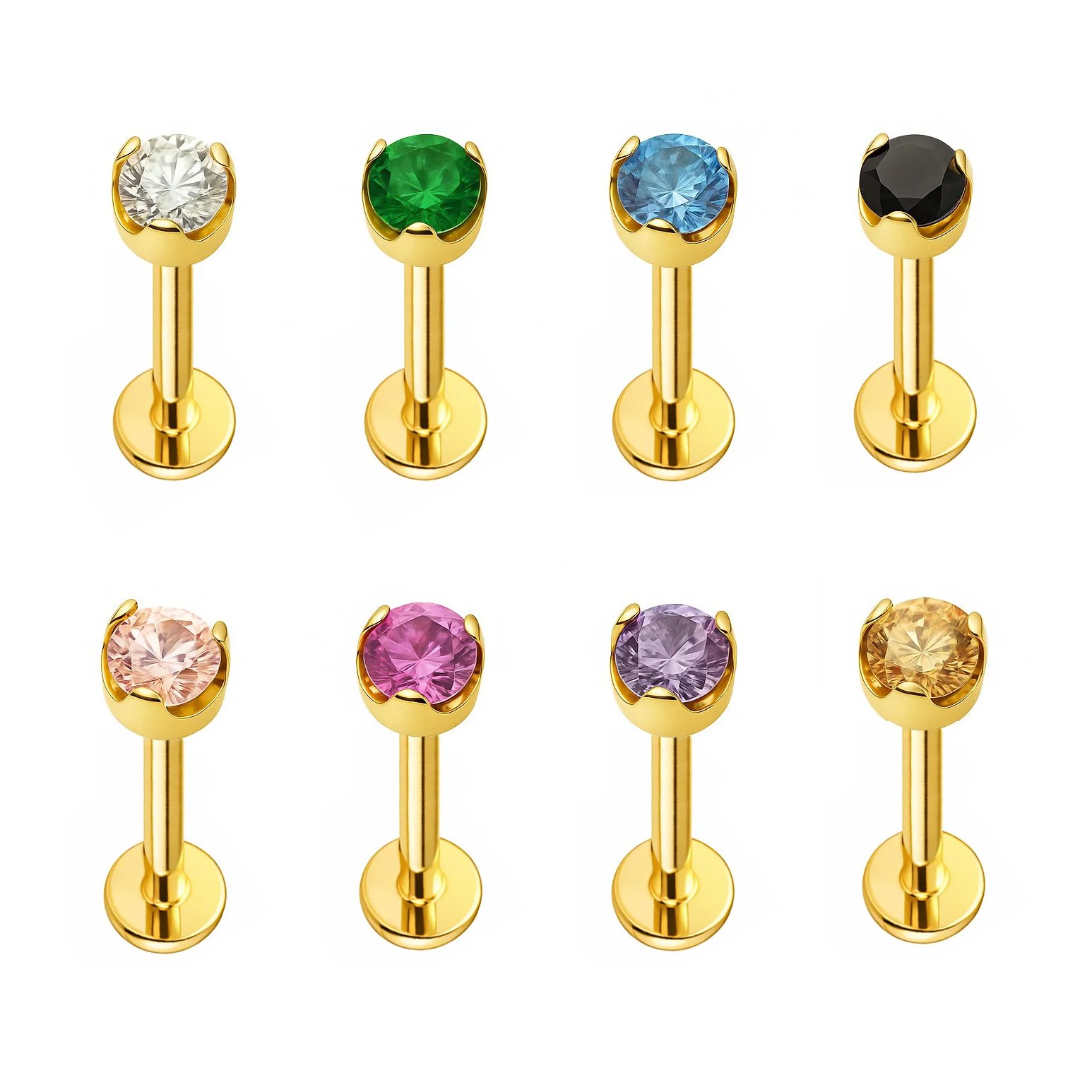 Labret di Zirconia in Titanio