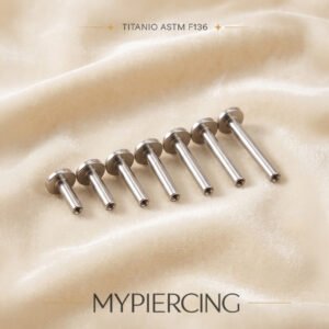Barretta di Labret in Titanio ASTM F136 con Filettatura Interna