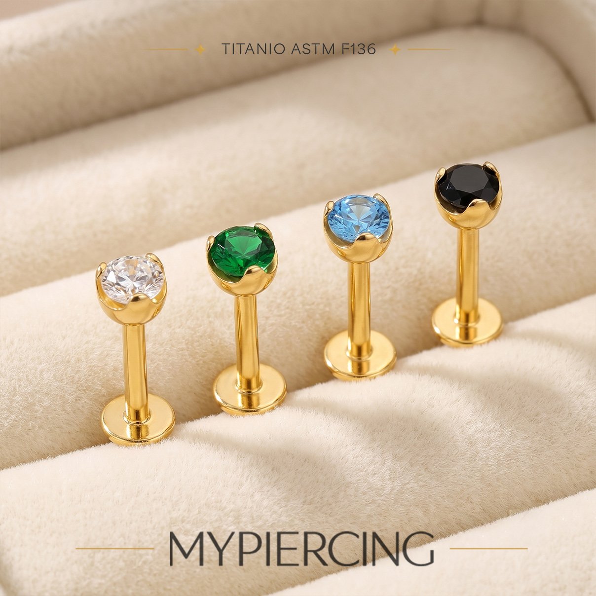 Labret di Zirconia in Titanio - immagine 3