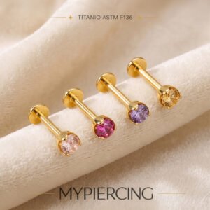 Labret di Zirconia in Titanio