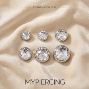 Top in Titanio ASTM F136 Crystal Filettatura Interna