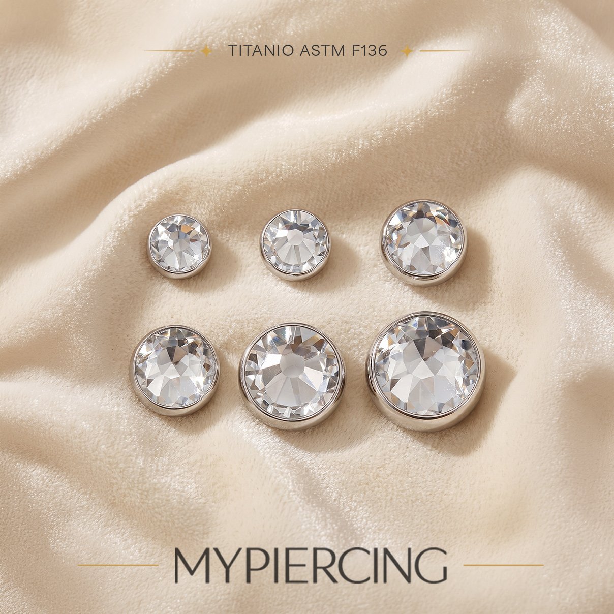 Top in Titanio ASTM F136 Crystal Filettatura Interna - immagine 2