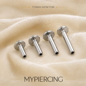 Barretta di Labret Push Pin di Titanio ASTM F136