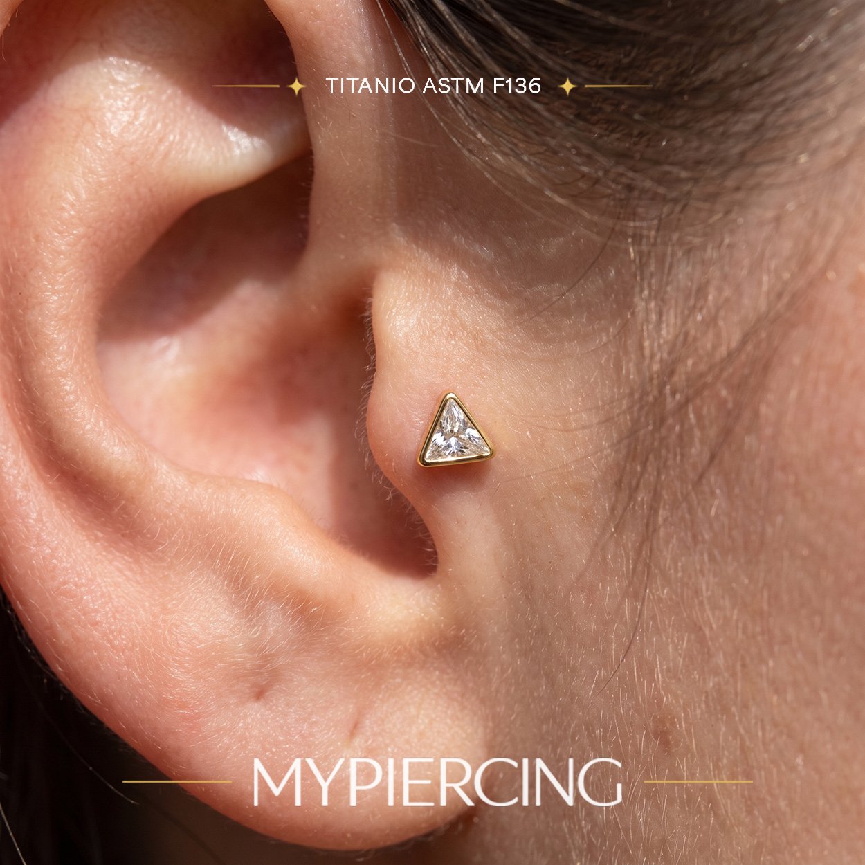 Imagem 27 - Labret Triangolo di Zirconia in Titanio