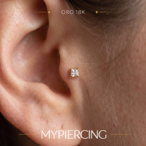 Terminale Marquise in Oro 18k con Created Diamond