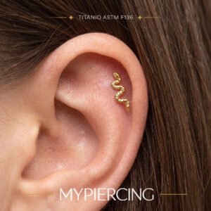 Labret Serpente in Titanio ASTM F136