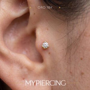 Terminale Diamante Punto di Luce in Oro 18k