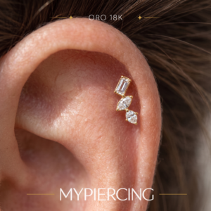 Terminale in Oro 18k con Created Diamond