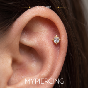 Terminale in Oro 18k con Zirconia Premium