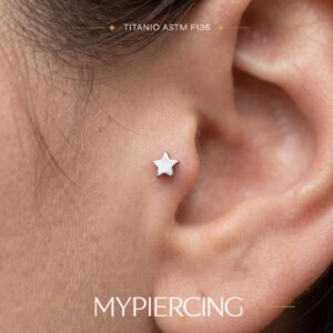 Labret di Titanio Liscio Push Pin