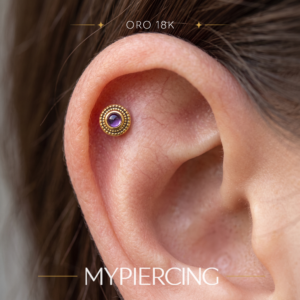 Terminale in Oro 18k con Ametista
