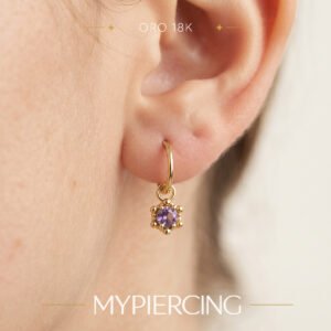 Pendente in Oro 18k con Ametista Rosa