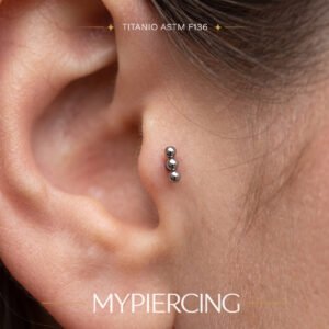 Labret Pin Push Barra di Beads in Titanio ASTM F136