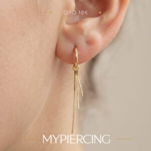 Anhänger mit Ketten aus 18-karätigem Gold für Piercings
