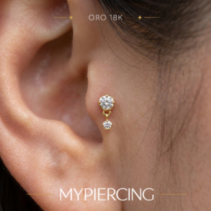Terminale in Oro 18k con Created Diamond
