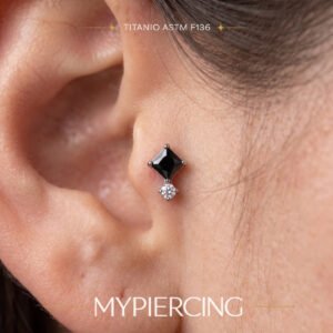 Labret di Titanio ASTM F136 con Zirconi